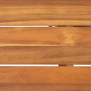 Outdoor Dining Table With Slat Wooden Panel And Turnbuckle Accents - Teak