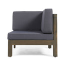 Brava - X Back 2 Seater Sectional Loveseat With Coffee Table