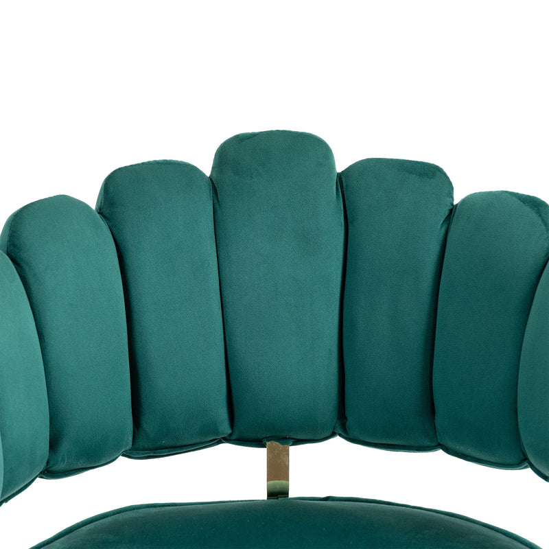 Modern Velvet Home Office Desk Chair With Adjustable Height And Swivel Wheels
