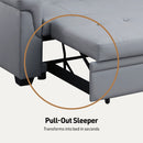 Lexi - Vegan Leather Modern Reversible Sleeper Sectional Sofa With Storage Chaise