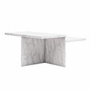 Brielle - 2 Tiered Coffee Table - White Marble