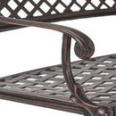 Sector - Bench With Curved Design And Diamond Cross Seat - Copper