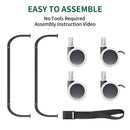 Twin Folding Bed With Memory Foam Mattress Portable Rollaway Bed Sturdy Metal Frame - Brushed Nickel