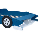 Race Car-Shaped Platform Bed With Wheels