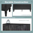 Modern TV Stand With 2 Spacious Storage Space And Anti-Tip Device