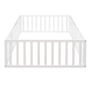 Full Size Wood Daybed Frame with Fence, White(OLD SKU:WF289662AAK)