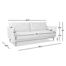 Haven - Flange Arm Oak Sofa - Marled Gray