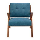 Lounge Chair With Tufted Upholstery And Solid Frame
