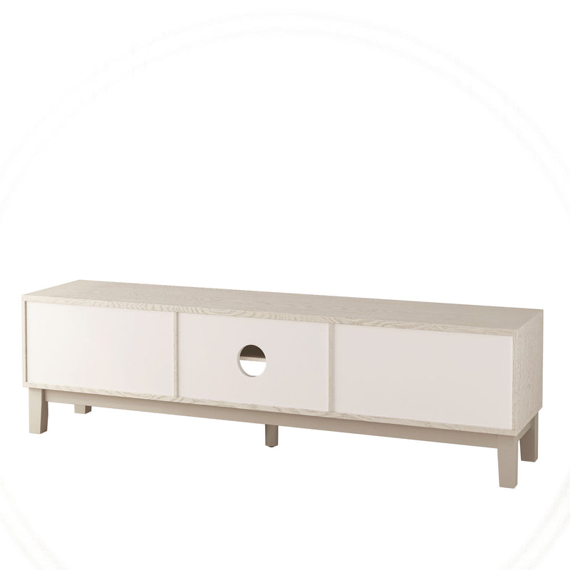 Media Console With 4 Drawers And Cable Management