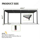 Louver Pergola Steel Louvers & Frame - Black