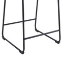 Vintage Style Armless Industrial Counter Stool With Metal Legs And Footrest For Kitchen Island, Cafe, Pub, Bar Counter (Set of 2) - Cream / Black