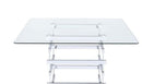 Nadie - Clear Glass Top Counter Height Table - Chrome