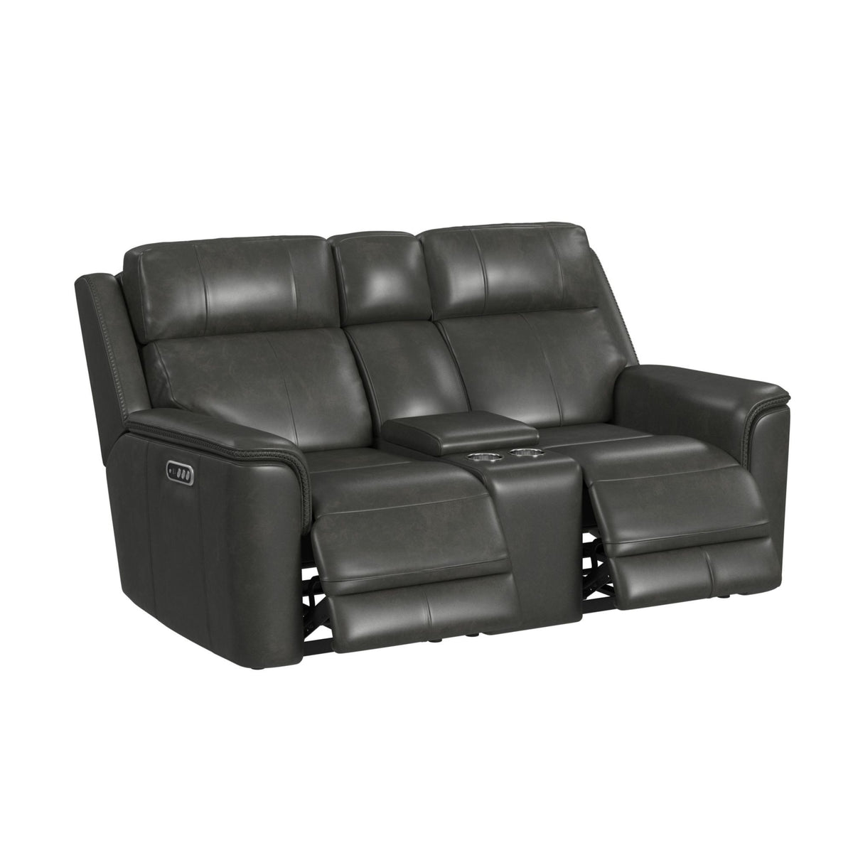 Mustang P3 Loveseat With Console in Dark Brown by Elements International, view 9