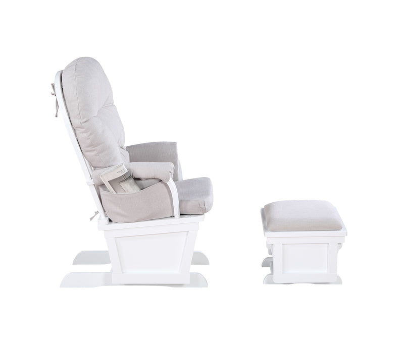 Madison - Glider & Ottoman - White Base