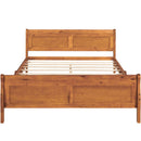 Platform Bed Frame Mattress Foundation Sleigh Bed With Headboard / Footboard / Wood Slat Suppor