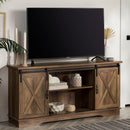 Farmhouse Sliding X Barn Door TV Stand