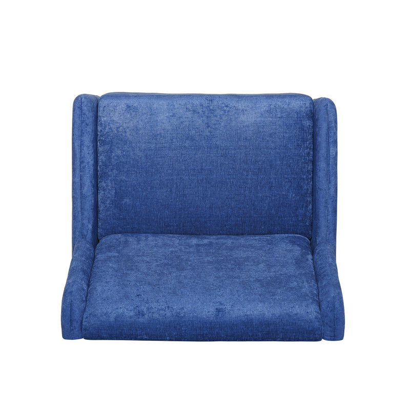 Oversized Textured Fabric Pushback Recliner