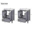 Bathroom Vanity With Integrated Undermount Ceramic Sink, 2 Doors And 1 Drawer, Soft Close Hinges