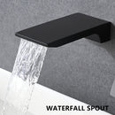 Modern Wall Mount Bathroom Sink Faucet With Waterfall Spout