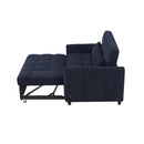 Loveseat Sofa Pull-Out Bed With Adjustable Backrest, 3 USB Ports And 2 Lumbar Pillows For Living Room