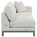 Geneva - Boucle Upholstered Sectional Chaise Sofa - Sand