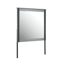 Lorenzo - Large Scale Mirror With Sleek Frame And Glittered Detailing - Silver