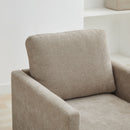 Modern Square Upholstered Swivel Accent Chair With Metal Base