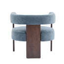 Modern Upholstered Accent Arm Chair With Barrel Back Design