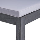 Outdoor 6 Seater Dining Set With Bench - Dark Gray / Light Gray