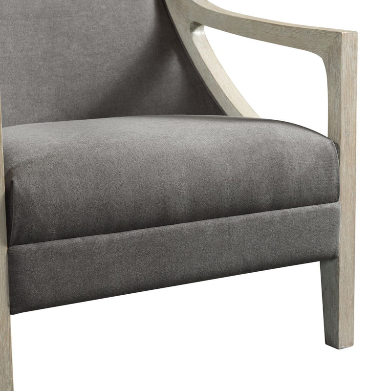 Hopkins - Chair With White Wash Arm - Columbia Charcoal