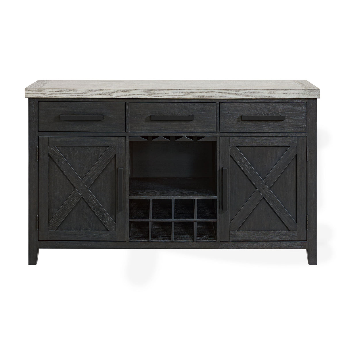 Axel Server in Light Gray / Espresso by Elements International, view 4