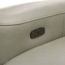 Jayke - Power Motion Sectional Sofa - Light Gray Top Grain Leather Match