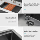 Workstation Kitchen Sink,Single Bowl Undermount