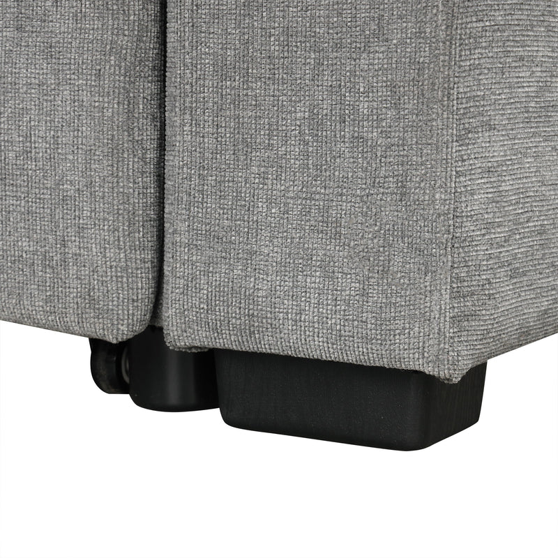 Convertible U-Shaped Sectional Sofa With Pull-Out Bed