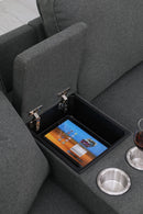 Tina - 8 Piece Upholstered Sectional With Ottoman