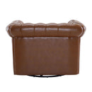 Chesterfield Style Swivel Club Chair With Button Tufted