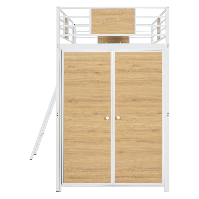 Loft Bed With L Shape Desk And Wardrobe