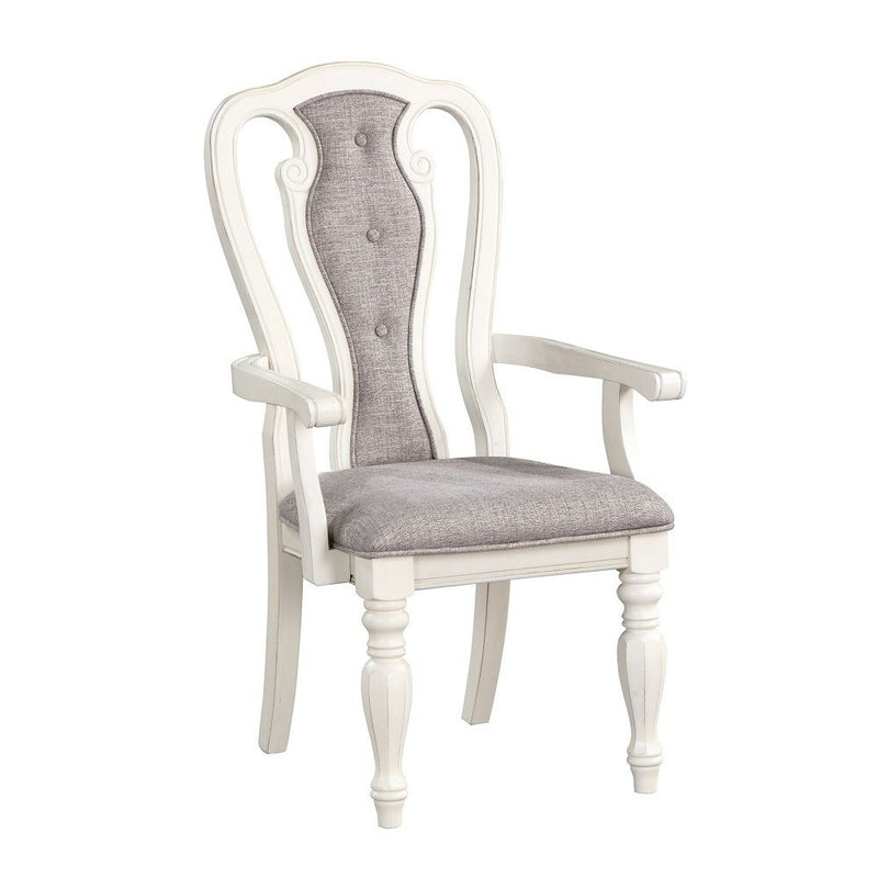 Florian - Arm Chair (Set of 2) - Gray & Antique White