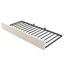 Upholstered Daybed With Metal Slatted Base