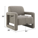 Glenda - Accent Chair - Gray Chenille