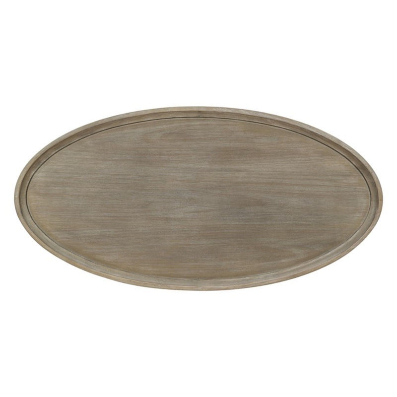 Bedford - Oval Coffee Table With Shelf - Natural