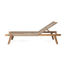 Catania - Outdoor Rope Chaise Lounge (Set of 2) - Teak / Beige
