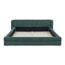 Modern Upholstered Bed Frame With Thick Chenille Fabric And Headboard