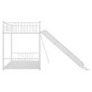 Metal Bunk Bed With Slide, Durable Steel Frame