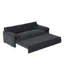 Queen Pull Out Sofa Bed, 3 In 1 Convertible Sleeper Sofa With Side Storage