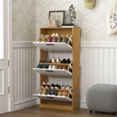 Modern Freestanding Shoe Storage Cabinet With 3 Flip Drawers