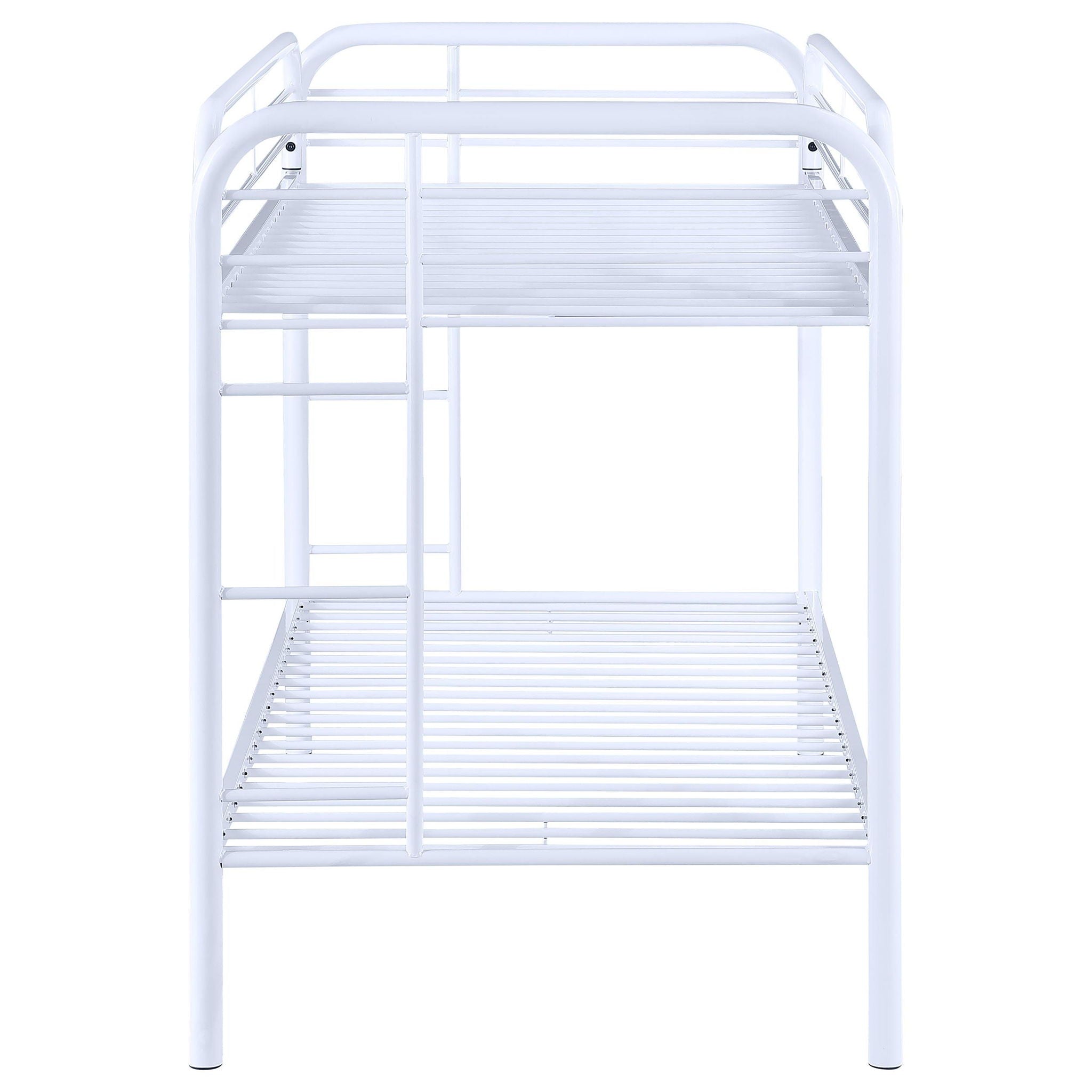 Morgan Metal Twin Over Twin Bunk Bed White