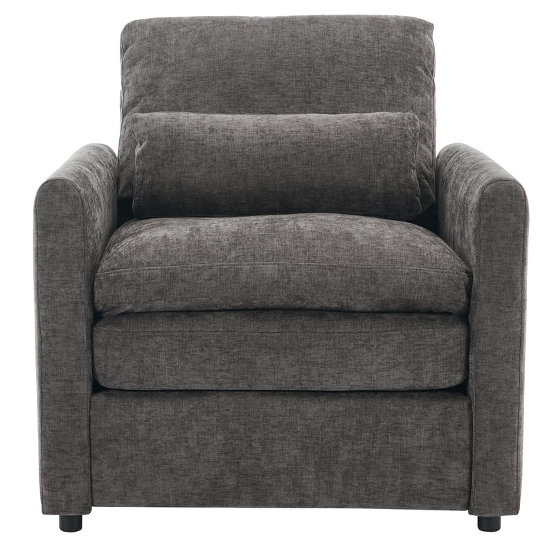 Cozy Upholstered Plush Cushion Armchair For Living Room