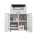Office Furniture Copier Cabinet 2 Door Steel Copier Stand Mobile Pedestal File Printer Stand
