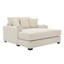 Oversized Chaise Lounger Modern Style Sofa Couch, With Pillows, Charge Station & Cup Holders
